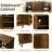 Fluted Rattan Sideboard Cabinet with Shelves, Outlet Holes & Solid Wood Base, 60"