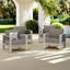 Chaise contemporaine en aluminium avec coussins Caggiano-100484358