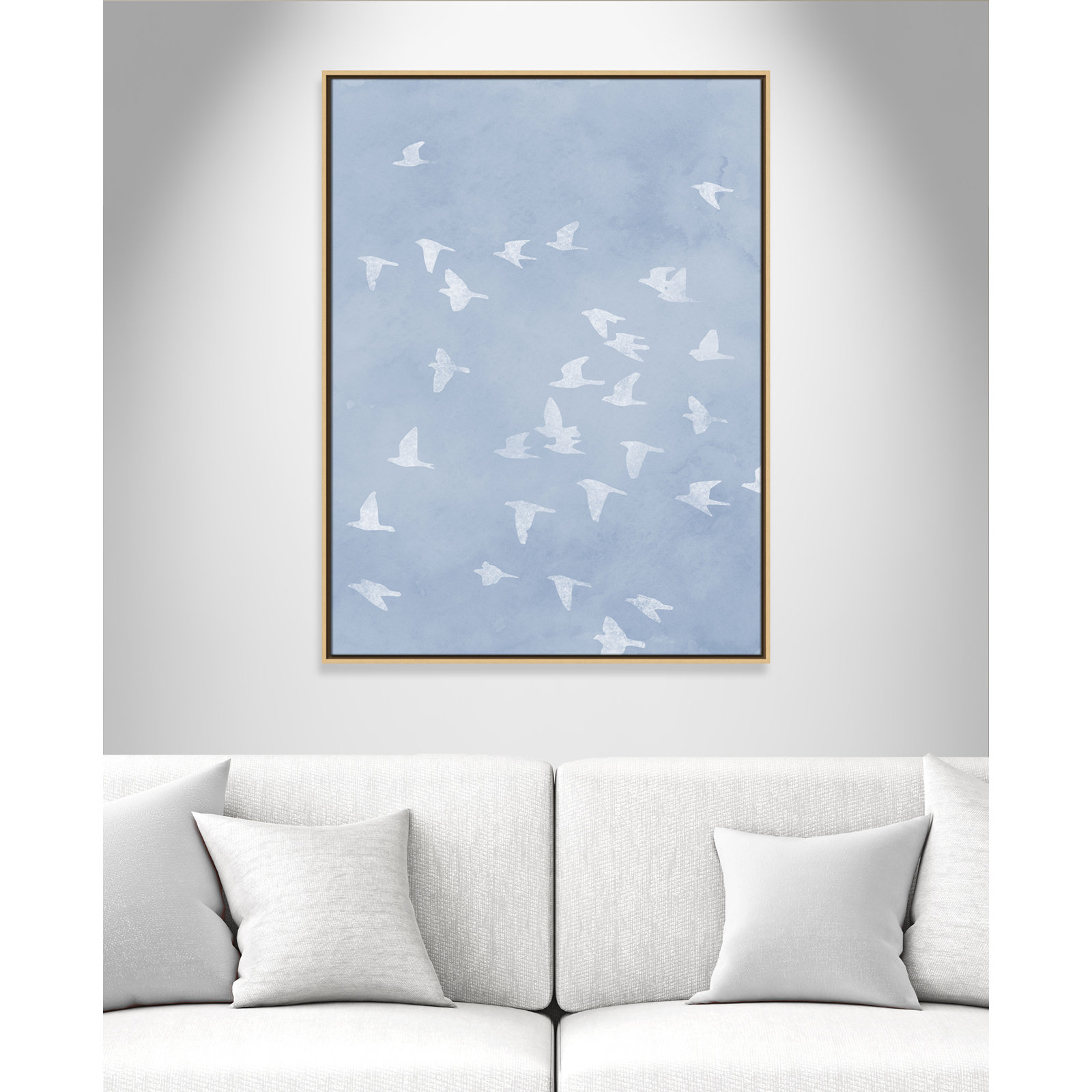 Flying Friends Print by Marcus Prime, 31.5'' W x 41.5'' H, Natural Floater