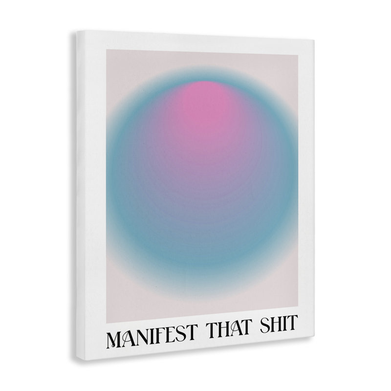  Art mural sur toile "Man manifeste phrase with ombre" par House of Lulu, H 20 po x l 16 po