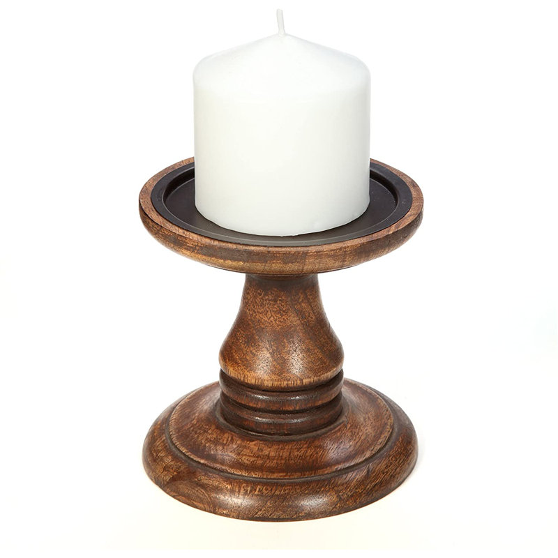 5'' H Wood Tabletop Pillar