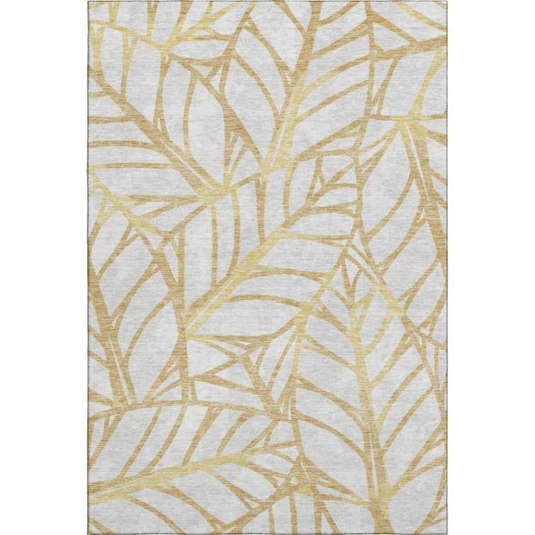 Premium Machine Washable Lisse Gold Rug