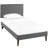 Modway Camille Fabric Platform Bed with Squared Tapered Legs-79311391-79311362