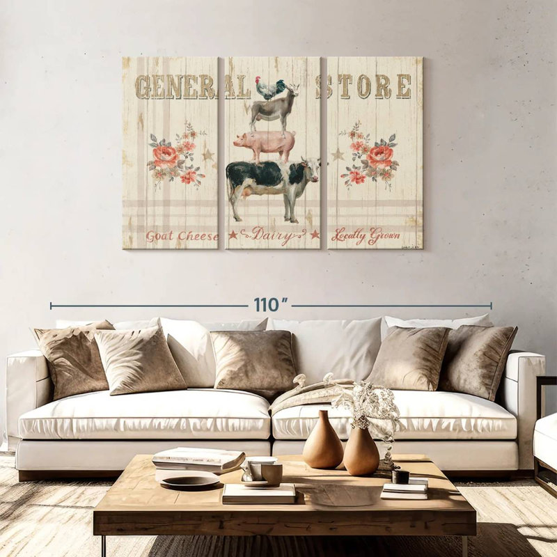 Kema Farm Patchwork I Wall Sign, 48" H x 74" W