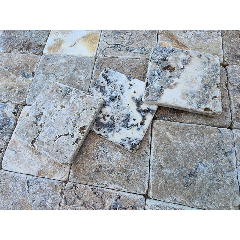 4" x 4" Natural Stone Marble Look Tile