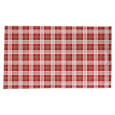 Plaid Cotton Blend Tablecloth