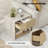 Modern Style Nightstand 2-Tier Sofa Side Bedside Table w/ Drawer & Open Shelf-1865170023