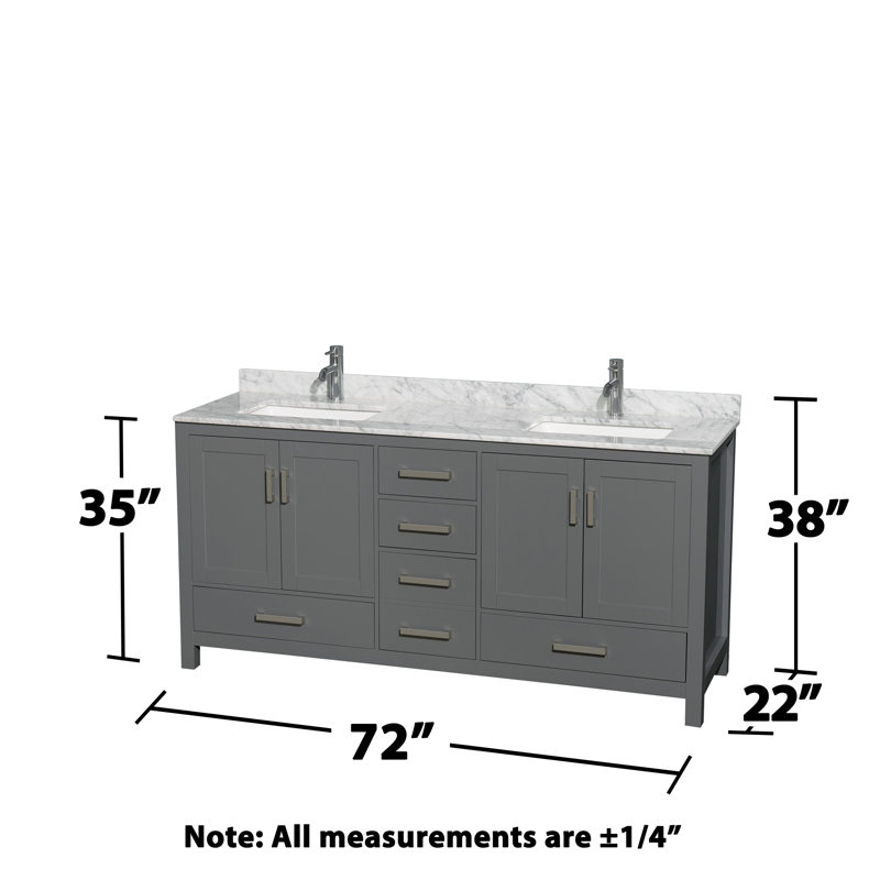 Sheffield 72'' W Double Vanity