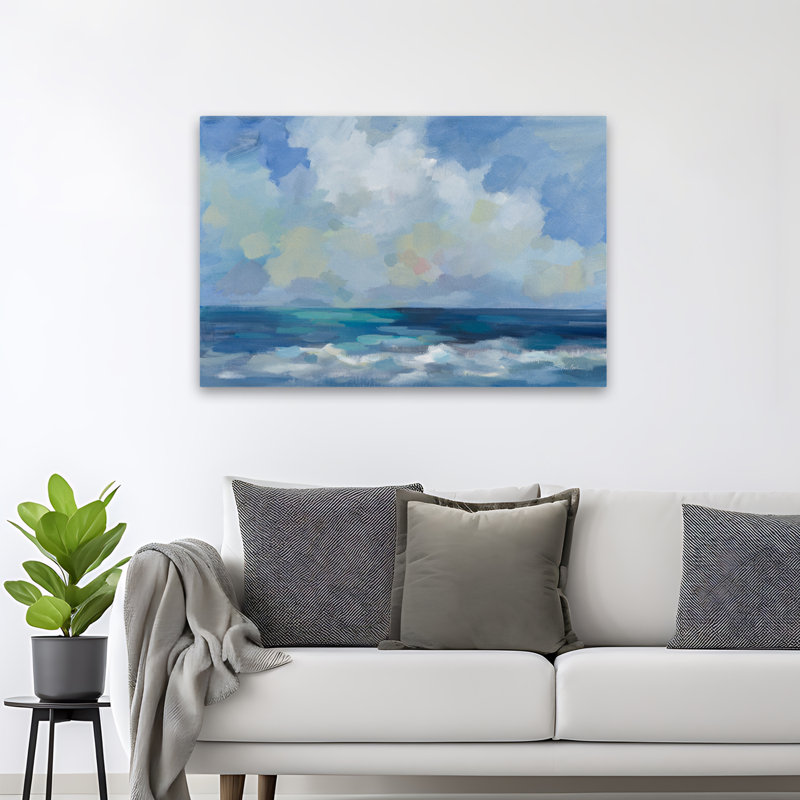 Vagues côtières et côtières et nuages, H 48 po x l 32 po