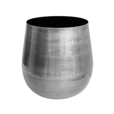 Antique Pewter Bell Bottomed Planter 22cm