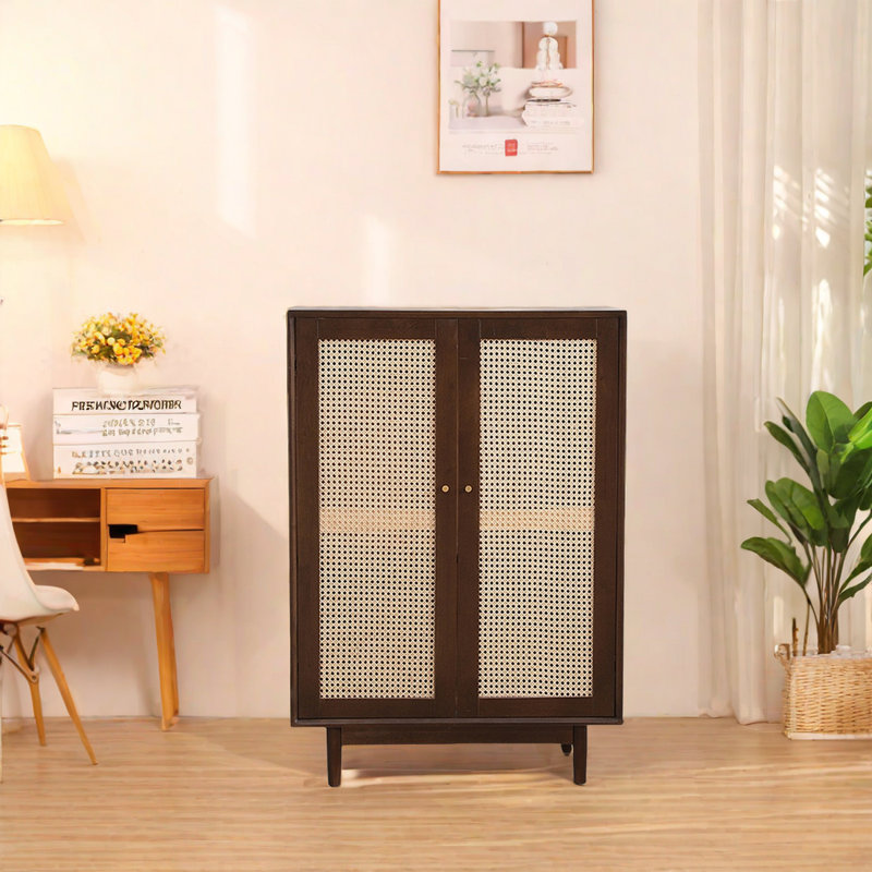 Armoire de rangement pour chaussures style chinois, Noir brunâtre