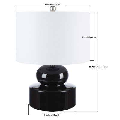 Lampe de table noire 20,5 po Priebe