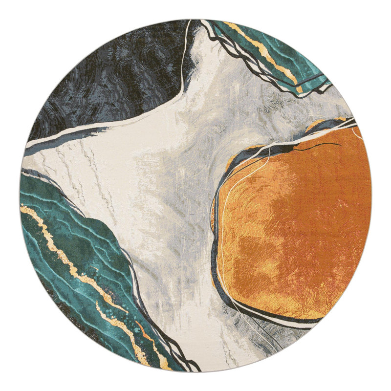 Keazia Indoor/Outdoor Area Rug, Round 10'