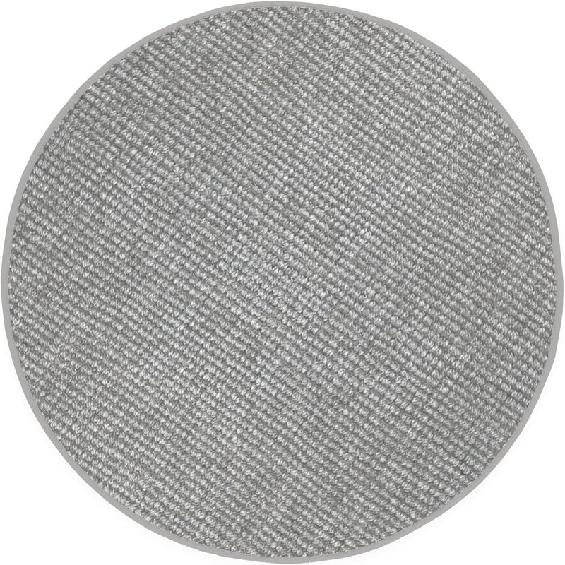 Tapis en jute et laine de qualité supérieure tissé à la main Oras, Rond 6 pi