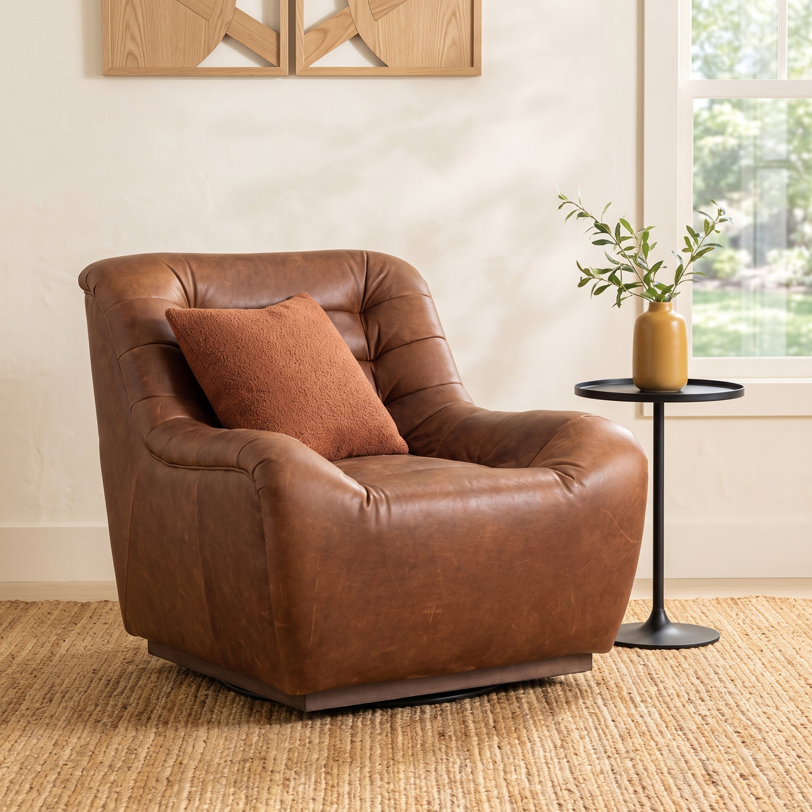 Whitehaven Upholstered Swivel Accent Chair