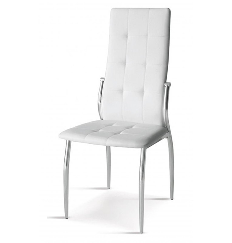 Morones Tufted Upholstered Dining Chair, White