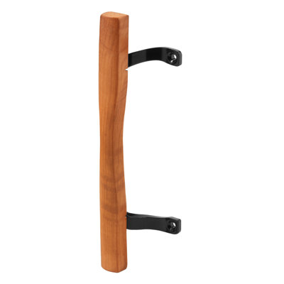 Prime-Line 6-5/8 in. Sliding Door Wood Pull Black Painted Brackets (Single Pack)