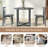 36 Inch Wood Dining Table For 2-4 People With Wing-shaped Pedestal-1875249362