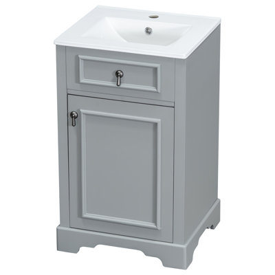 Bathroom 20‘’ Vanity With Ceramic Sink Top