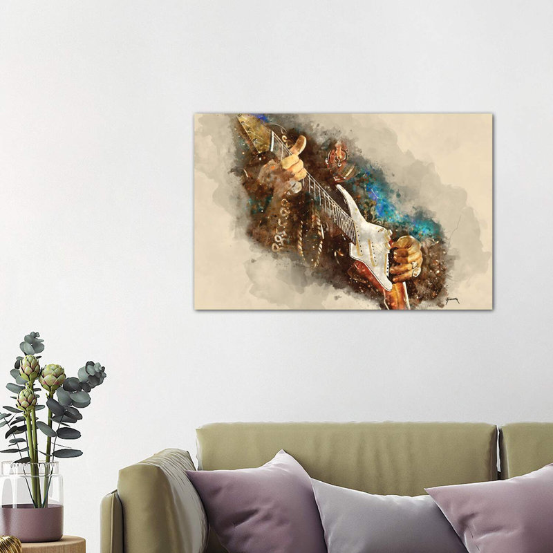 Jimi's Electric Guitar - Wrapped Canvas Print, 101.6 cm H x 66.04 cm W x 3.175 cm D