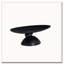 Table basse ovale en fibre de verre 47,27 "avec base sculpturale-1342214875