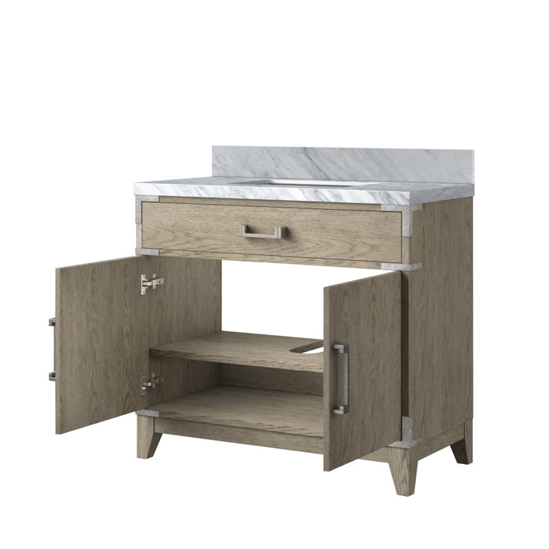 Single Bath Vanity with Marble Top