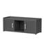 Armoire de rangement à chaussures en résine 46,86 "avec 2 portes et tablettes réglables (noir)-1246474681