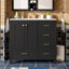 Ensemble de meuble-lavabo 36 po avec lavabo en céramique, armoire de rangement en bois massif, ensemble de meuble-lavabo autoportant avec 4 tiroirs et portes à fermeture douce, meuble-lavabo