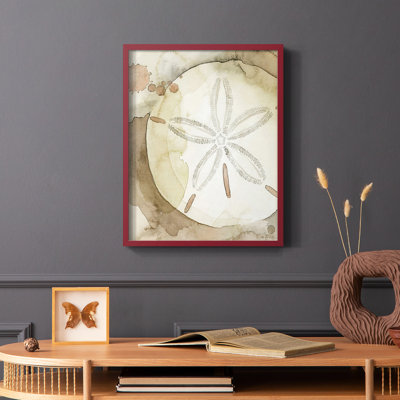 Dry Sand Dollar II, reproduction encadrée - bois massif