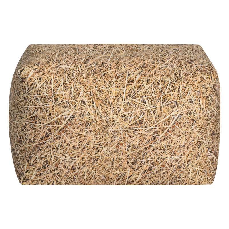 repose-pieds sac sable cube paille