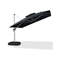 Parasol en porte-à-faux carré 120 po avec base à roulettes, 120 po, gris-425194812-458199435