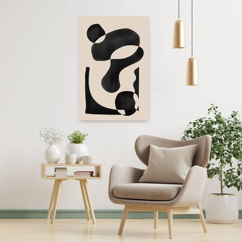 Art contemporain abstrait géométrique, H 36 po x l 24 po