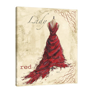 « red dress », reproduction d’impression sur toile tendue