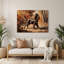 «Dogs Field Spaniel», art mural en métal brun-975505699