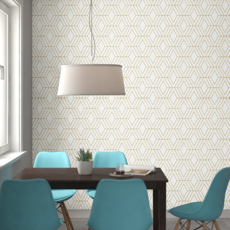 Ameer Geometric Double Roll, White