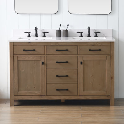 Ajiya 54" Double Bathroom Vanity Set