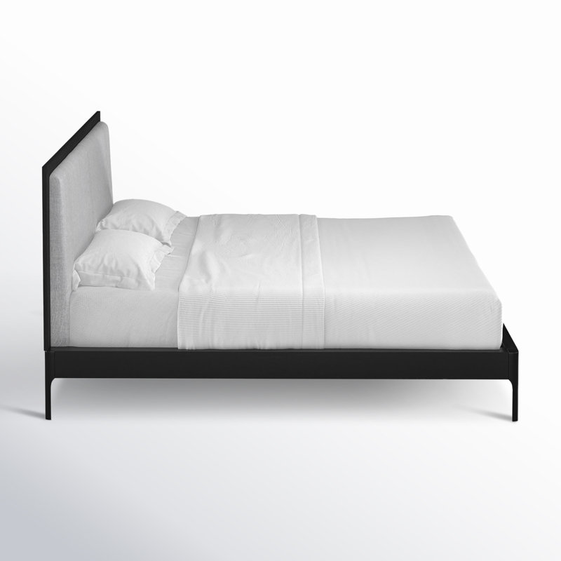 Chisa Upholstered Bed, Black, Full/Double