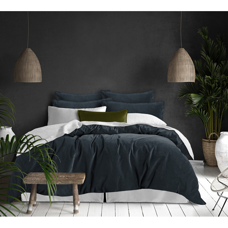 Microfiber Duvet Cover, Full Duvet Cover, Navy Blue