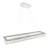 44'' Chrome Rectangular Chandelier for Dining Room, Kitchen Island, or Foyer – Integrated LED Light Fixture-40538920