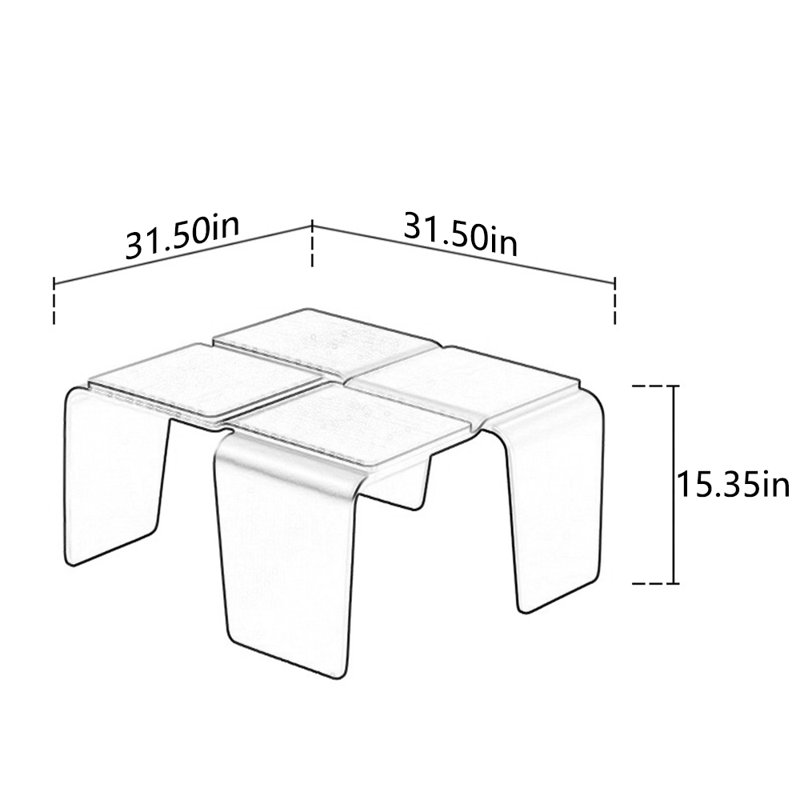 Solid wood exquisite creative simple tea table, Black
