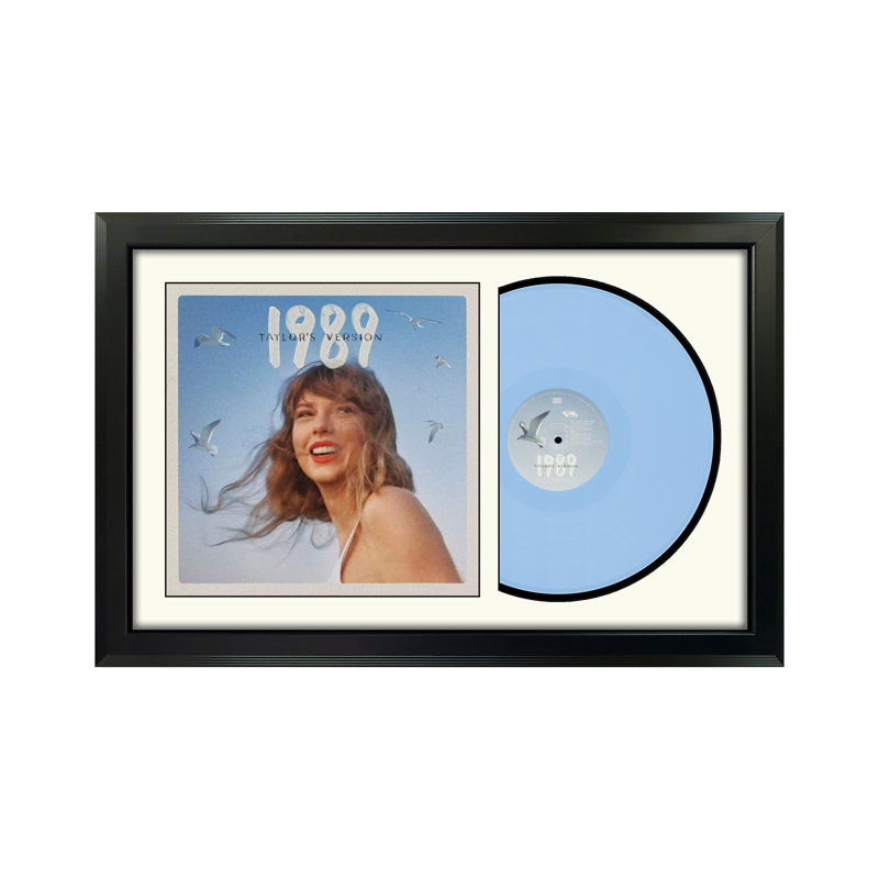 «Taylor», Taylor (version de Taylor), art mural disque de vinyle bleu, «LP», présentation de pochette d'albums, décor de souvenirs de musique, cadeau unique pour les amateurs de vinyle