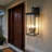 4-Light Black Outdoor Wall Lantern Sconce With Clear Glass-1094626546