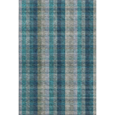 Premium Machine Washable Prisco Teal Rug