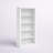 Olinda 71.85" H x 35.63" W Mid-Century Modern 5-Shelf Standard Open Bookcase in White-2121243157