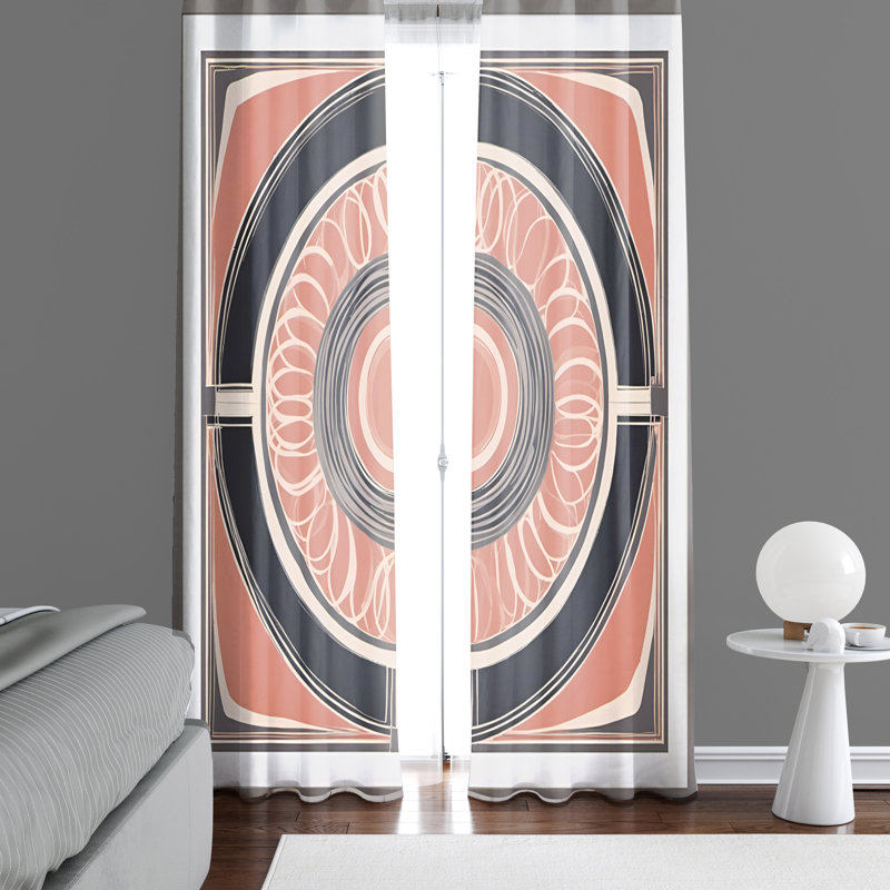 Semi Sheer Curtain Pair, 20" W x 82" L