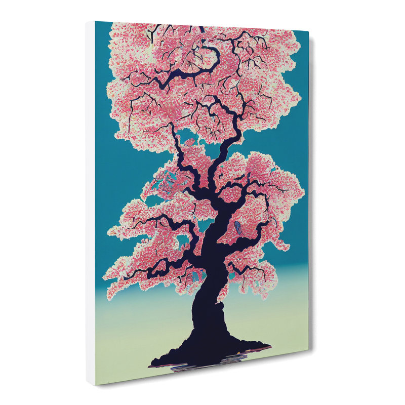 Tall Cherry Blossom Tree - Wrapped Canvas, 60cm H x 40cm W x 3cm D