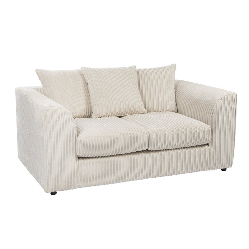 Moana 2 Seater Corduroy Sofa, Cream