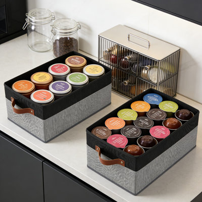 Foldable Fabric Storage Bins With Leather Handles, Large Capacity Closet Organizers And Shelf Baskets For Home Organization, Multi-Purpose Storage Boxes For Clothes, Toys, And Books