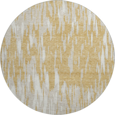 Premium Machine Washable Prisco Gold Rug