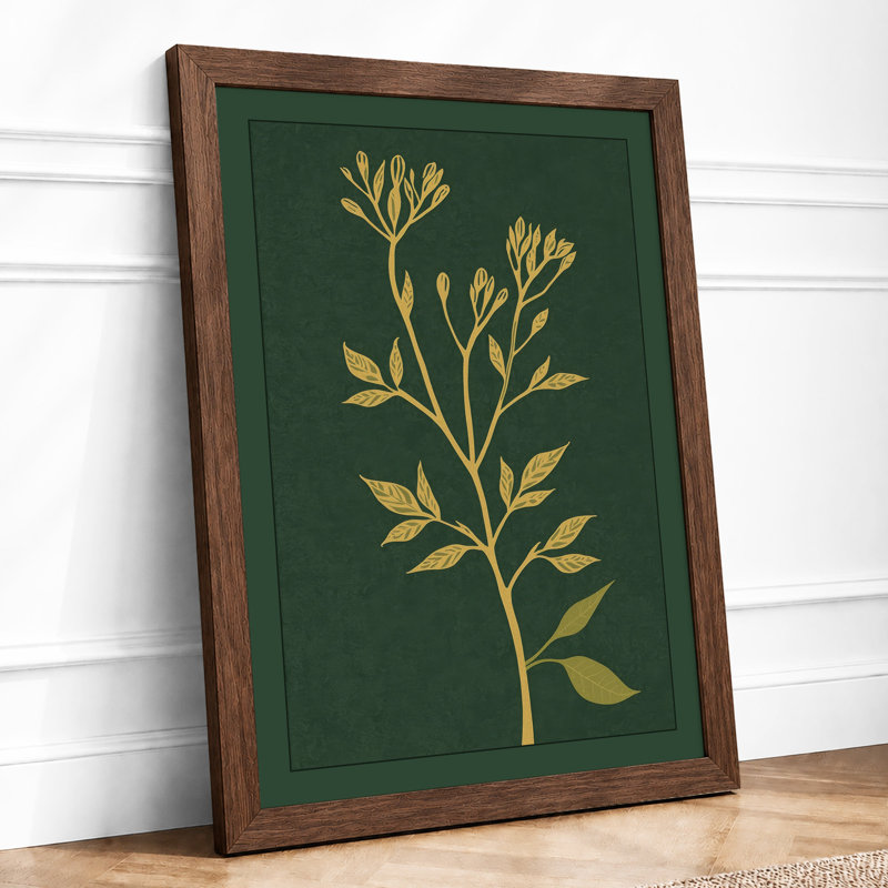 Gilded Botanica Botanical - Framed Print, Walnut, A4 - 29.7 x 21.0 cm